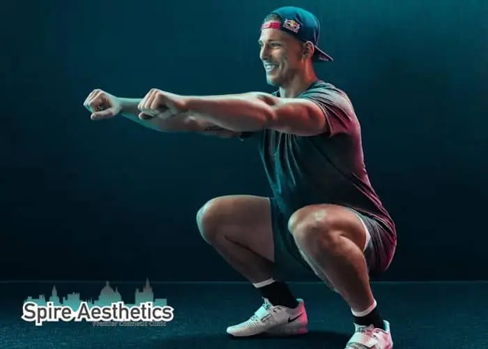 Image of man build leg muscle Chesterfield through exercise