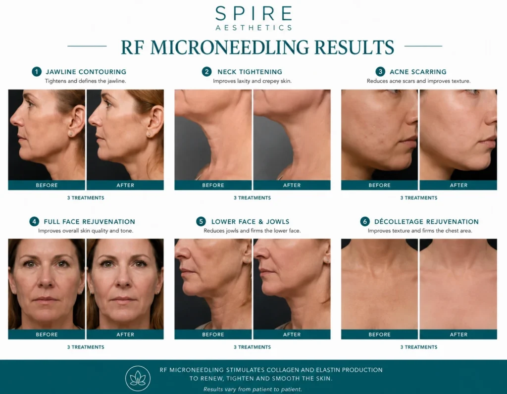 RF Microneedling Skin tightening Chesterfield results