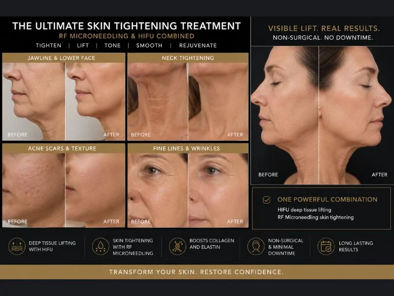 Results of combined treatment for the ultimate skin tightening treatment Chesterfield
